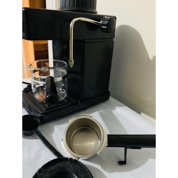 Mr. Coffee Espresso Cappuccino Maker Black Model ECM2 Makes 4 Cups Tested - Picture 4 of 6